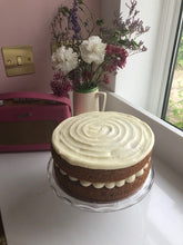 Load image into Gallery viewer, 8&quot; Organic Carrot Cake - PRE-ORDER FROM THE CAKE SHED BOARS HILL OXFORD £35.00
