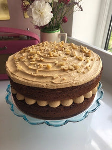 8" Coffee & Walnut Cake - PRE-ORDER FROM THE CAKE SHED BOARS HILL OXFORD £30.00